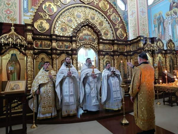 Соборная литургия в день преставления архимандрита Адриана (Шитова)