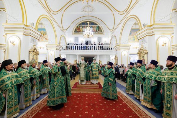 Всенощное бдение и Божественная литургия в Спасо-Вознесенском кафедральном соборе г. Ульяновска