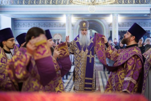 Божественная литургия в Свято-Троицком кафедральном соборе г. Барыша